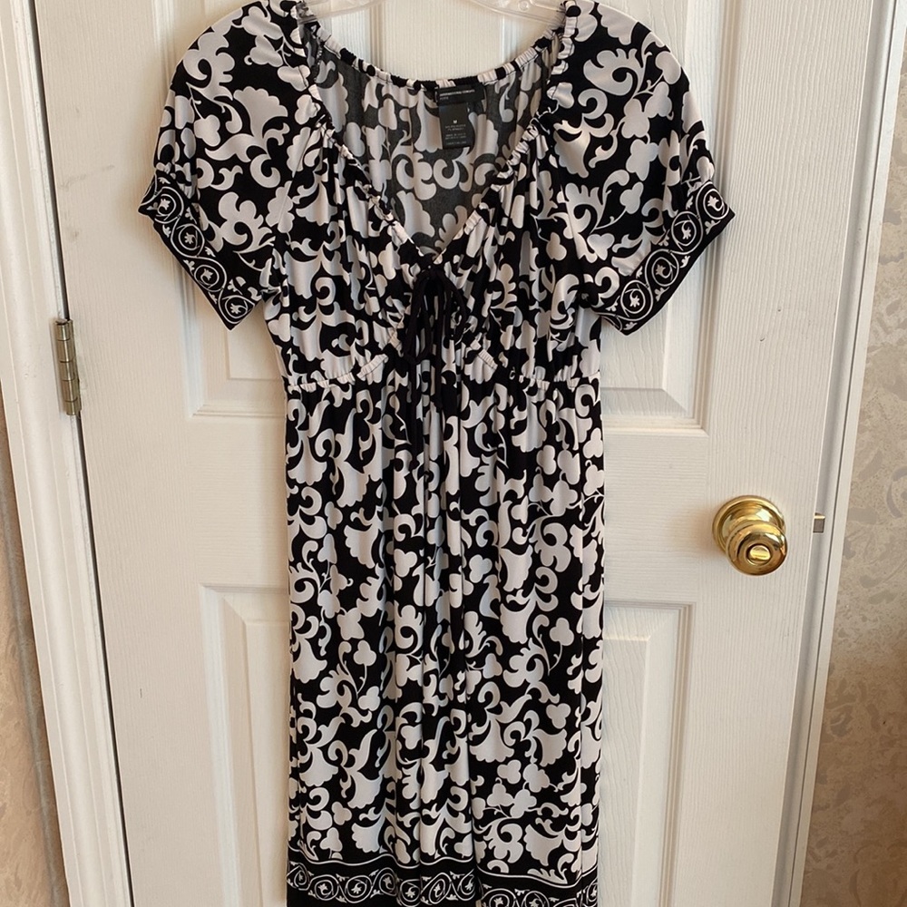 INC International Concepts Petite black and white dress.  Medium
